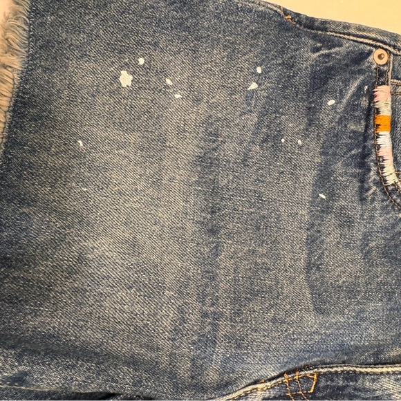 NWT Polo Ralph Lauren Girls Shorts Paint Splatter Distressed Denim Size 12 - Picture 6 of 11